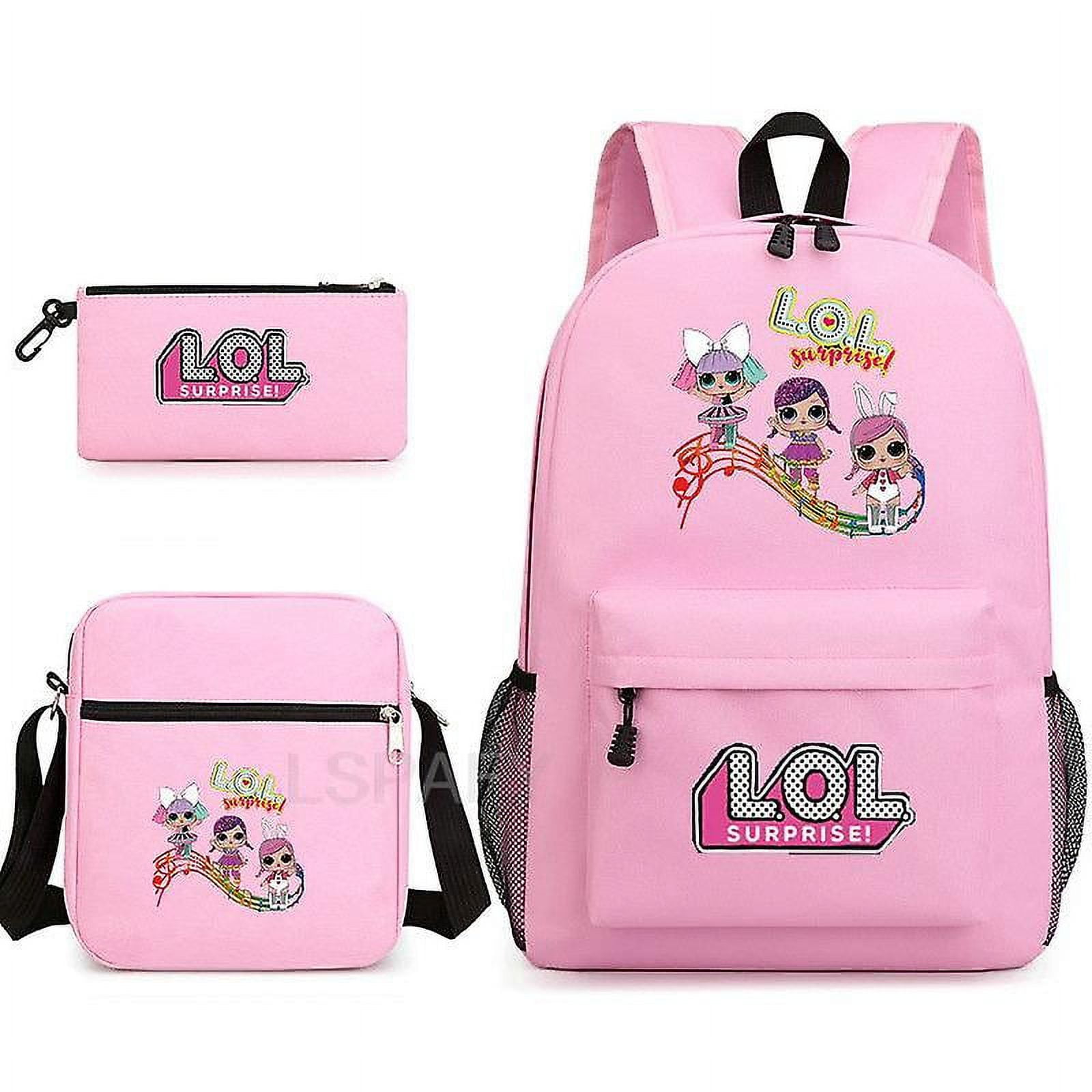 3pcs Lol Backpack Women Men Fashion Backpack Lol Surprise Girls Boys School Bags Female Male Laptop Mochilas