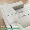 thumbnail image 4 of JULY'S SONG 83" Modern Sofa, Oversize Couches for Living Room with Deep Seat, 3 Seater Linen Loveseat for Bedroom, Big Comfy Love Seat for Apartment, Ivory, 4 of 8