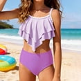 thumbnail image 6 of WOYY Girls Bikini Sets Summer Beach Bathing Suit Quick Dry 2-Piece Swimsuit, Sizes 7-16, 6 of 7