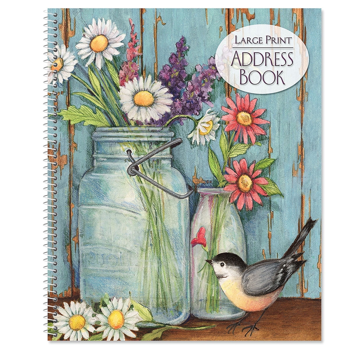 Current Mason Jar Large Print Address Book, 56 Pages, 7 x 8-1/2-inches