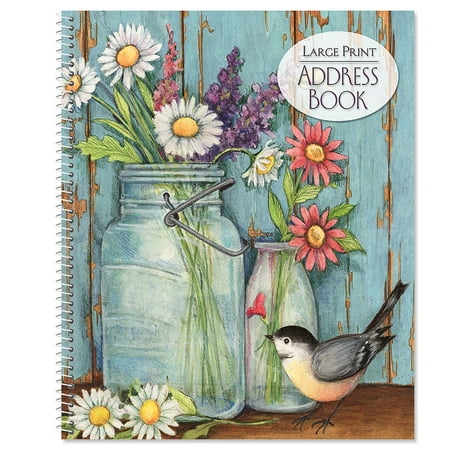 Current Mason Jar Large Print Address Book, 56 Pages, 7 x 8-1/2-inches