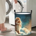 thumbnail image 4 of Picia Starry Sky Cloud Cute Rabbit Large Laundry Basket, Waterproof, Freestanding Laundry Hamper, Collapsible Tall Clothes Hamper with Extended Handles-Medium, 4 of 8