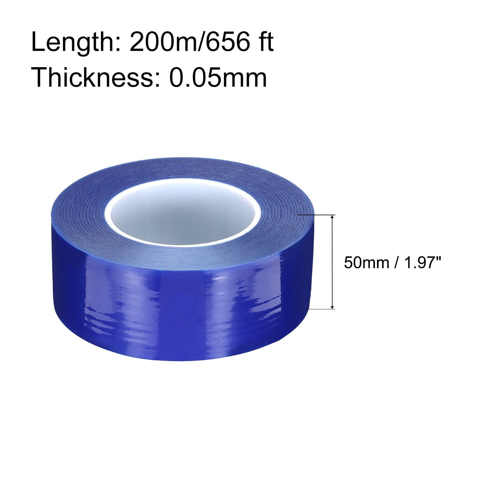 Surface Protective Removable Scratch Film Tape Roll 1.97 Inch x 656 Ft Blue