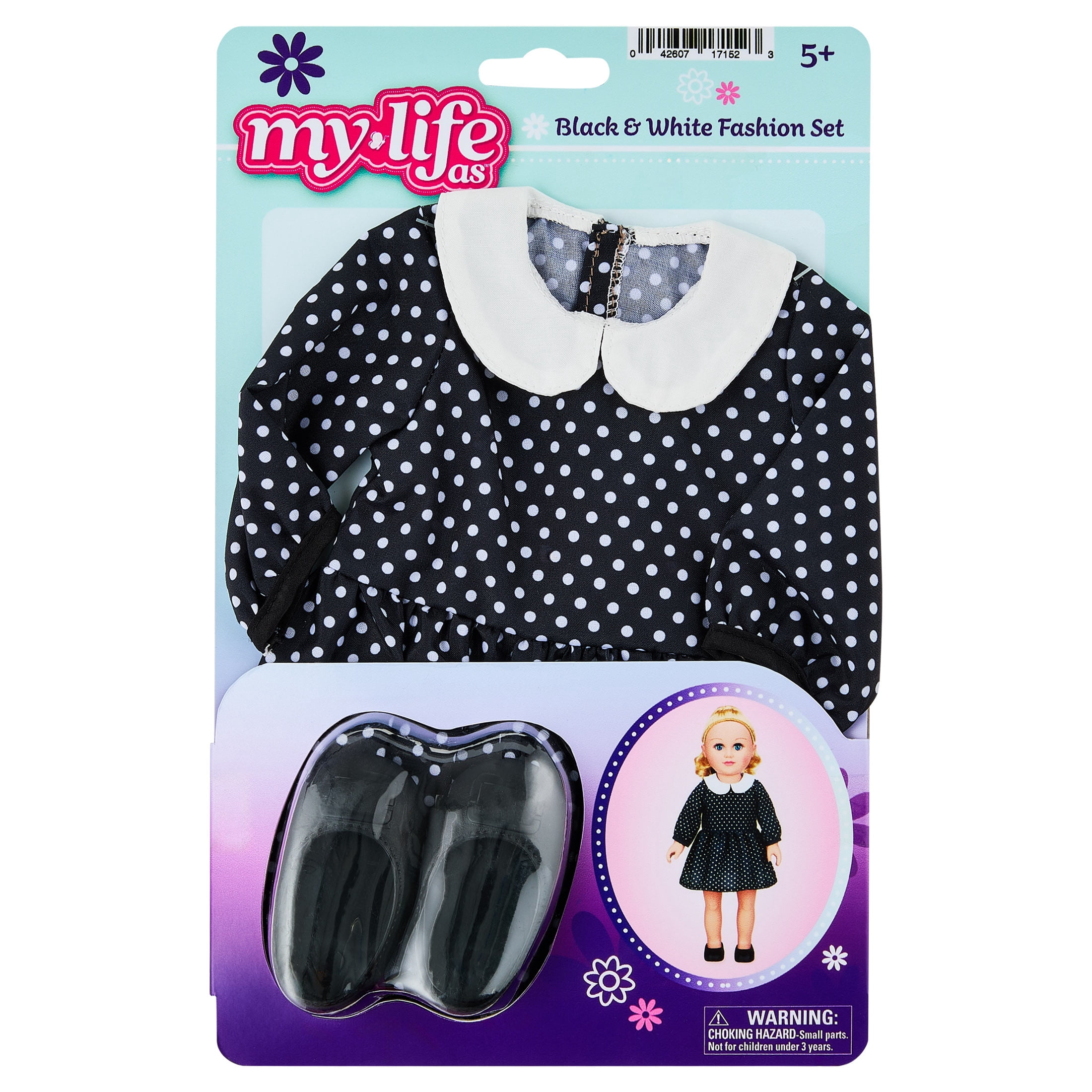 My Life As Black and White Fashion Set for 18-inch Dolls, 2 Pieces