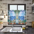 thumbnail image 4 of Yayeee Kitchen Curtains Tier Pair Light Filtering 27"x36" Rod Pocket Short Cafe Window Panel, Sea Window, 4 of 7