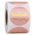 thumbnail image 1 of 500pcs/roll Handmade With Love Sticker Scrapbooking customize hand made Label Wedding Stickers 2.5cm/1inch Diy Bakery Packsge Label Adhesive Sticker, 1 of 9