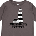 thumbnail image 4 of Inktastic I Love Lighthouses Girls Long Sleeve Toddler T-Shirt, 4 of 5