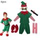thumbnail image 3 of Disfraz de elfo de Año Nuevo para niños y niñas, conjunto de traje de Papá Noel verde con sombrero, vestido de fiesta de Navidad elegante, 2023, 3 of 5