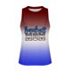 thumbnail image 2 of Gibobby Chaleco estampado de béisbol degradado sin mangas con cuello redondo informal de verano para mujer(Azul,M), 2 of 4