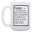 thumbnail image 2 of ThisWear Poppy Grandpa Gift Poppy Definition Mug Grandparents Day Gifts 2 Pack 15oz Coffee Mugs, 2 of 4