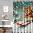 thumbnail image 2 of BCIIG Mouse Snow Sled Chic Modern Bathroom Decor Shower Curtain 36"x72, 2 of 7