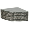 thumbnail image 6 of 6 Piece Outdoor Wicker Sectional Seating Set, Gray/Navy, 6 of 10