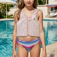 thumbnail image 2 of SUYOLL Children Girls Swimwear Tankini Top Outdoor Summer Activities Comfortable Swim Vest 4-8 Years Holiday Vacation Beach, 2 of 5