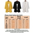 thumbnail image 2 of Fangasis Ladies Cardigan Jacket A Single Button Blazers Solid Color Business Jackets Women Loose Outwear Plain Work Coat White L, 2 of 2