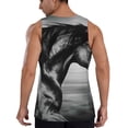 thumbnail image 3 of Easygdp Running Horse Men's Tank Top, Sleeveless Muscle T Shirts, Breathable, Quick-Dry, Loose for Gym, Running, Fitness - Small, 3 of 9