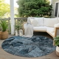 thumbnail image 6 of Addison Rugs Chantille Indoor/Outdoor Transitional Organic Denim Washable Round Rug, 8' x 8', 6 of 6