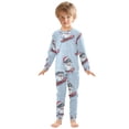 thumbnail image 7 of Boys Pajamas Girls Pajama Cartoon Snowman Skiing Cute Comfortable Cotton Two-piece Pajama Set, 7 of 7