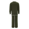 thumbnail image 5 of CILENON Travel Sets for Women Clothing Set Women's 2 Piece Sweasuit Outfits Long Sleeve Knit Pullover Tops Wide Leg Pants Tracksuits Tracksuit Women 2 Piece Outfits (Army Green,M), 5 of 5