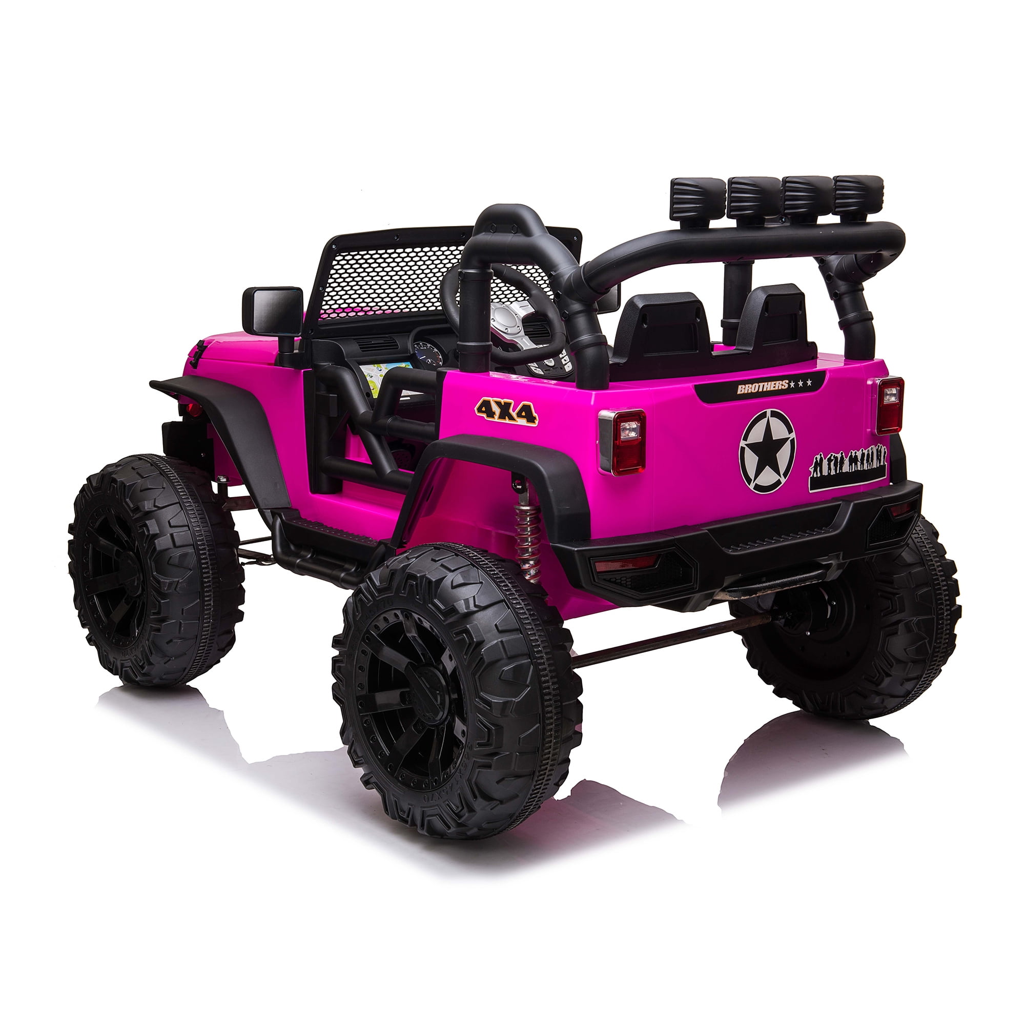 CIPACHO 24V Double Drive Children Ride On Truck Car for Kids with Parent Remote Control, Electron Assisted Steering Wheel, Music Board, Bluetooth, MP3, Pink CIPACHO 24V Double Drive Children Ride On Truck Car for Kids with Parent Remote Control, Electron Assisted Steering Wheel, Music Board, Bluetooth, MP3, Pink