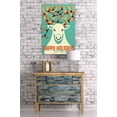 thumbnail image 3 of Lake Geneva, Wisconsin, Happy Holidays, Reindeer, Retro Christmas (24x36 Giclee Gallery Art Print, Vivid Textured Wall Decor), 3 of 3