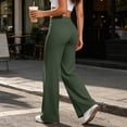 thumbnail image 5 of Dwellite Leggings for Womens Straight Leg Gym Yoga Pants High Waist Lifting Wide Leg Workout Pants with Pockets 2026 Green M, 5 of 7