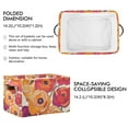 thumbnail image 2 of Yayeee 2 Pack Canvas Storage Basket with Handles for Shelves Fabric Bins Closet Organizer, Orange Hand Drawn Floral, 2 of 8