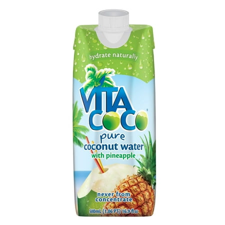 Vita Coco Coconut Water, Pineapple, 16.9 Fl Oz, 12 Count