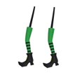thumbnail image 2 of Kiddiway Halloween Decorations Indoor Outdoor Plant Pot - Witch Legs Hanging over Flower Rim, Prank Halloween Home Decor for Potted Plants, Garden Container Accent,Green, 2 of 7