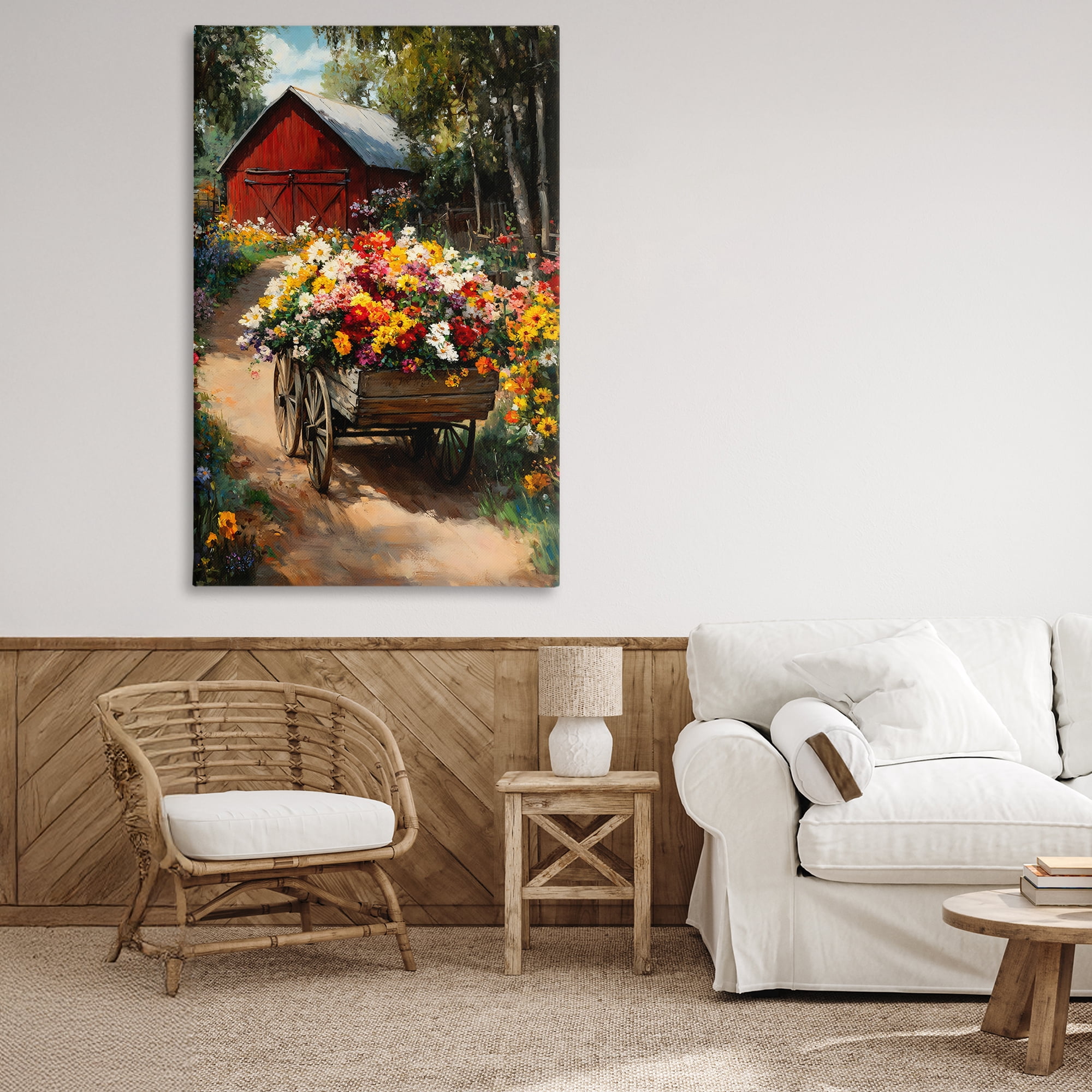 Stupell Industries Floral Wagon in Summer Garden Canvas Wall Art, design by Franklyn Gregory