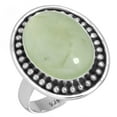 thumbnail image 1 of 925 Silver Ring For Women - Girls Green Natural Prehnite Stone Silver Ring Size 10 Costume Silver Ring Size 10 Gift For Mother On New Year 925 Gemstone Silver Jewelry, 1 of 6