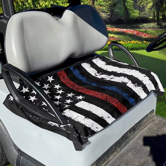 Jeiento American Flag Golf Golf Cart Seat Cover Golf Cart Seat Towel Blanket Fits 2-Seat Golf Carts Cart Seat Cushion Accessories 4Th of July Decor