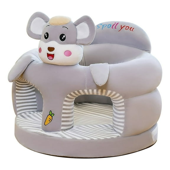 SDOTXA Cute Cartoon Animal Shaped Baby Learn to Sit up Chair Without Stuffed Plush Sofa Lovely Infants Soft Floor Lounger Back Head Support Sitting Seat for Toddler Boys Girls(Excluding f