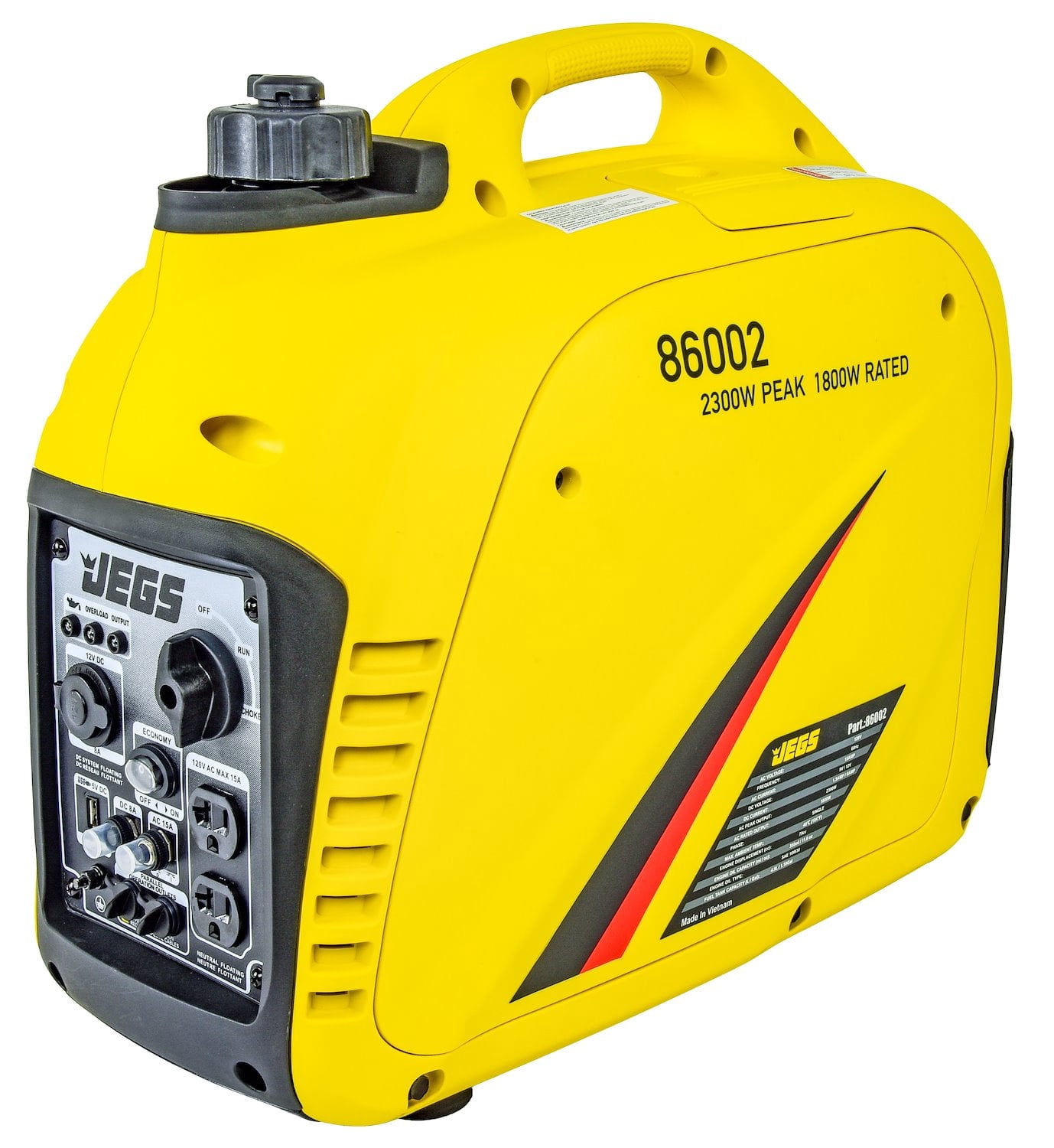 JEGS 2300 Watt SUPER QUIET Premium Portable Inverter Generator with Sine Wave Technology