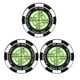 thumbnail image 1 of 3Pcs Golf Ball Marker with High Precision Portable Putting Green Reader Golf Marker Clip Green Read, 1 of 5