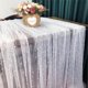 thumbnail image 4 of Camino de mesa de malla con cuentas de perlas, 118 x 63 pulgadas, tela de fondo para bricolaje, decoración de malla con cuentas, 4 of 6
