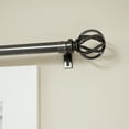 Better Homes & Gardens 1" Pewter Cage, 42" to 120", Single Curtain Rod