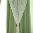 thumbnail image 3 of Hollow-Out Stars Curtain Star Cut Out Blackout Curtains for Bedroom Double Layer Blackout Window Drape for Kids Room Bedroom (1 Panel, 39.37"*78.74"), 3 of 6