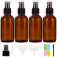 thumbnail image 1 of Botellas pulverizadoras de vidrio ámbar Bastelica de 120 ml, paquete de 4, 1 of 7