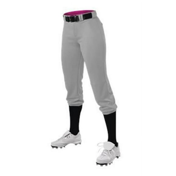 Alleson Athletic B42185505 Womens Belted Speed Premium Fastpitch Pants, Black - Large