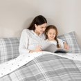 thumbnail image 5 of Manfei Abstract Checkered 3-Piece Full Size Comforter Sets for Boys Girls,Geometric Stripes Plaid Bedding Comforter Set,Retro Vintage Style Lightweight Bedding Sets,Microfiber Bedroom Decor, 5 of 8