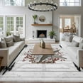 thumbnail image 3 of Large Area Rugs for Living Room Bedroom, Texas Star Retro 8'x10' Rug Washable Carpet Runner Indoor Outdoor, Vintage White Wooden Berry Non Slip Floor Mats Rug for Kitchen, Patio, 3 of 8