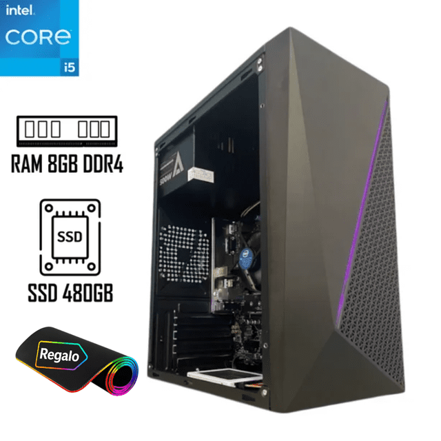 PC gamer i5 12400 Intel RAM de 8GB SSD 240GB