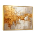 thumbnail image 2 of Designart "Gleaming Gold VI" Abstract Collages Floater Framed Canvas Print, 2 of 7