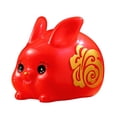 thumbnail image 1 of Abbracc Figurine de Lapin Banque d'Argent Chinois Rabbit Statue Pot d'Économie d'Argent Rouge, 1 of 9