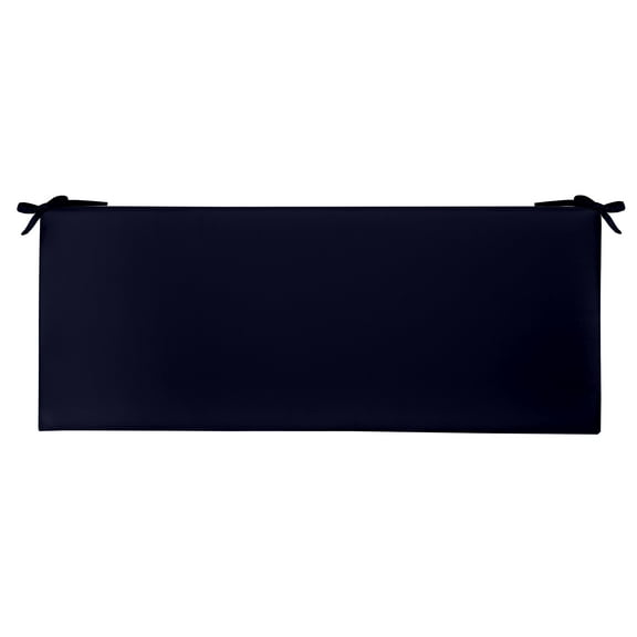 RSH Décor Indoor Outdoor 2” Foam Cushion with Ties (36” x 14” x 2”), Navy Blue