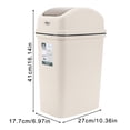 thumbnail image 2 of Popular! Trash Can Household Large Capacity Creative Swing Lid Trash Can European Style Bathroom Trash Can Sealing Strip Clearance, 2 of 4