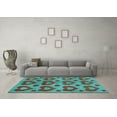 thumbnail image 3 of Ahgly Company Indoor Rectangle Abstract Light Blue Modern Area Rugs, 4' x 6', 3 of 4