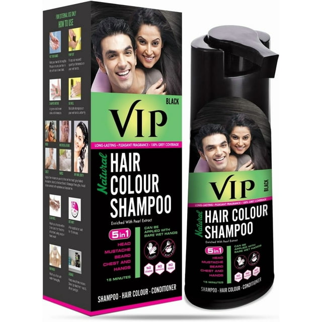 VIP Shampooing Colorant 3 en 1 pour Cheveux (180 ml / 6.08 fl oz)