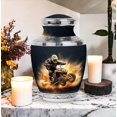 thumbnail image 5 of Quad Bike Rider Kicking Up Dust Grandiose Large Cremation Urn - Adult Human Ashes Respect Funeral Urns For Human Ashes - Memorial Urns 10 Inch, 5 of 5
