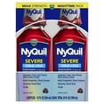 thumbnail image 6 of Vicks NyQuil Severe Cold and Flu Liquid, Nighttime Cold and Flu Medicine, Berry, 2x12 Fl oz, 6 of 6